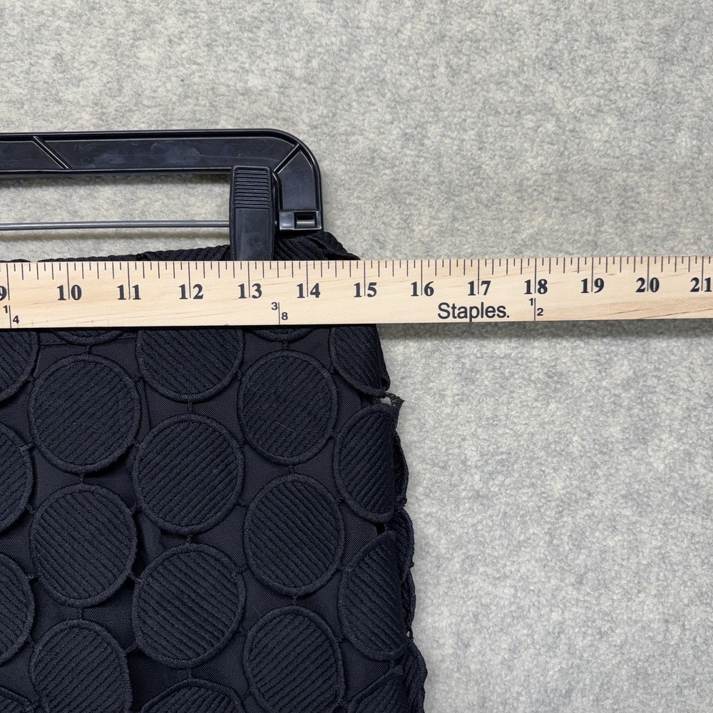 Commense Textured Circle Midi Skirt Women's Small Black Statement Overlay NWT - Picture 9 of 12